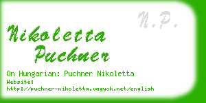 nikoletta puchner business card